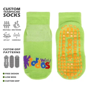 Anti Slip Cotton Trampoline Jump Socks Adult Children Trampoline Non Skid Sock Custom Logo