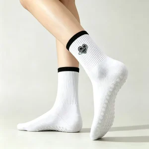 Anti-Slip Summer Children’s Crew Socks Anti-Bacterial Knitted with Letter Print & Custom Logo Options