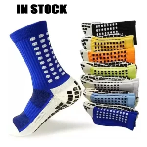 Anti slip Football Socks Non slip Soccer Men Grip Socks in Stock Unisex Grip Crew Soccer Sport Socks