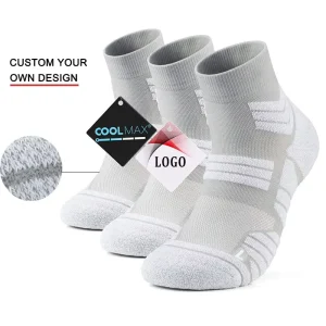 Athletic Men Socks Custom Running Sports Coolmax Quick Dry Seamless Compression Socks