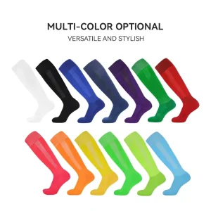 Athletic Men Socks Thin Knee High Long Football Socks for Kid Youth Compression Sports Soccer Socks