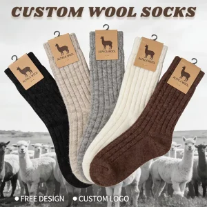 Athletic Oem Outdoor Sports Socks Travel Thermal Sporty Antibacterial Breathable Men Socks Alpaca Wool Custom Socks