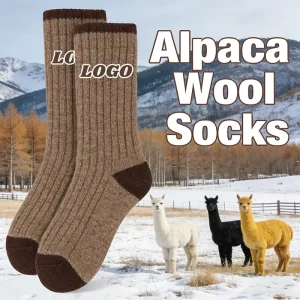 Athletic Outdoor Sports Socks Manufacturers Travel Thermal Antibacterial Breathable Men Socks Alpaca Wool Custom Socks