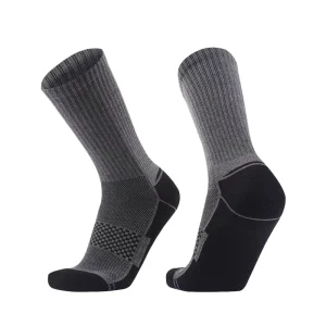 Athletic Training Sport Socks for Men Custom Logo Plain White Black Grey Crew Knitted Technique Body