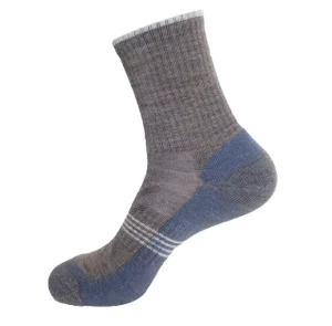 Australian Merino Wool Striped Casual Sport Socks Custom Logo Digital Printing Anti-Bacterial Hiking Crew Socks Body Logo