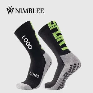 Autumn Anti Slip Quick Dry Crew Sport Socks for Men Football Soccer Grippy Sports Socks