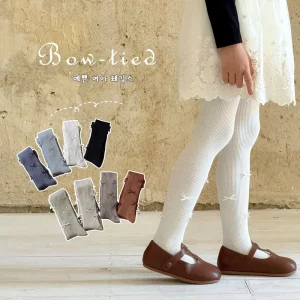 Autumn Baby Girl Pantyhose Bow Knitted Socks Children Pantyhose Girls Cotton Tights Baby Kids Pantyhose