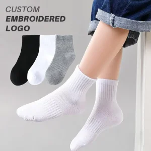 Autumn Breathable Boys Mesh Socks Large Children’s Cotton Crew Sweat-Wicking Sports Socks Tube Socks for Kids