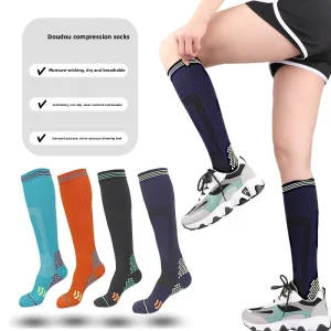 Autumn Compress Socks for Sports Fitness Soft Rebound Non-Slip Pressure Relief Mid-Calf Protective Bean Compression Socks