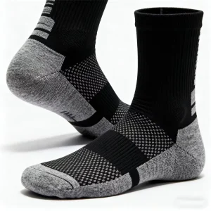 Autumn Crew Quick Drying Breathable Sweat Absorbent Sports Running Socks Cotton Knitted for Jogging Workouts Sports Socks