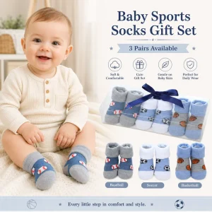Autumn Knitted Bow Knot Princess Like Cute Children’s Socks Gift Box Letter Striped Turn Over Baby Socks Set