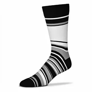 Autumn Knitted Crew Striped Dress Socks ODM Machine Washable Cuff & Bottom Logo Game Day Everyday Wear