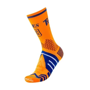 Autumn Lines Numbers Crew Elite Men’s Athletic Cushion Anti Slip Basketball Socks with Cuff Logo Nylon Cotton Blend