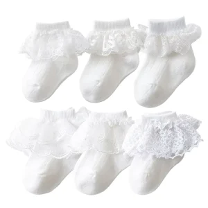 Autumn Newborn Baby Girl Lace Socks White Cotton Children’s Stockings for Kids 0 to 2 Years Old