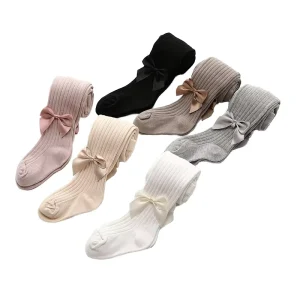 Autumn Spring Slim Elastic Baby Girl Leggings Kids Children Knitted Cotton Pants Breathable Casual Stocking