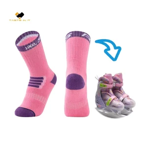 Autumn Winter Boys Girls Casual Sports Socks Children’s Roller Skating Breathable Knitted Crew MOQ 5 Pairs