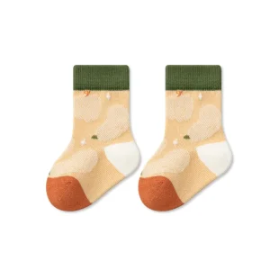 Autumn Winter Children’s Baby Socks Knitted Cotton & Bamboo Fiber Anti-Slip Trendy Unisex Socks