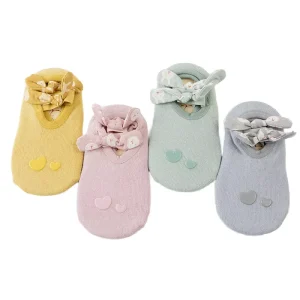 Autumn Winter Children’s Invisible Socks Dispensing Love Floor Bow Strap Socks Zhejiang Manufacturers In Stock