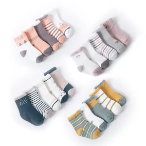 Autumn Winter Combed Cotton New Baby Socks Cute Children’s Mid-Calf Socks Cartoon for Boys Girls Spring Winter Combed Socks