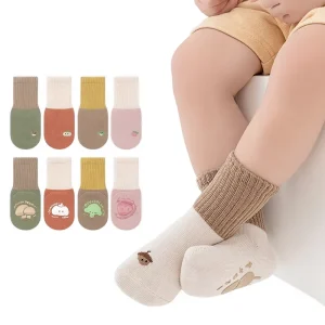 Autumn Winter Cute Boneless Loose Baby Crew Non Slip Jacquard Floor Socks Cartoon for Men Women Children Girls