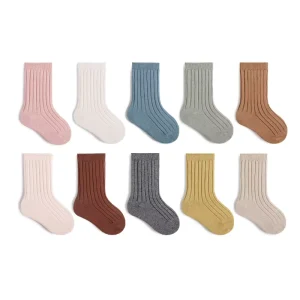 Autumn Winter Kids Warm Korean Baby Socks Custom Logo Cotton Crew Solid Colors Toddler Socks