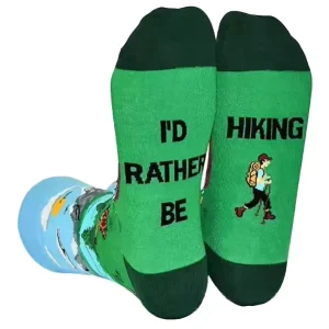 Autumn Winter Men’s Women Unisex Crew Socks Breathable Christmas Pattern Jacquard Printed Cotton Spandex Polyester