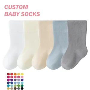 Autumn Winter Mid Calf Socks White Spandex Nylon Cotton Knitted Antibacterial Casual College Style Crew Boys Girls Butterfly