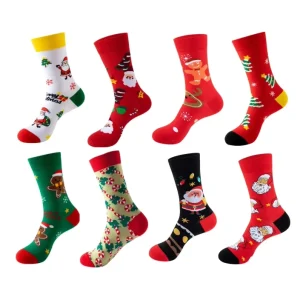 Autumn Winter New Style Long Tube Christmas Socks for Men Women Crew Length Stocking
