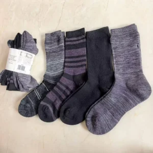 Autumn Winter Thick Terry Loop Mid Calf Socks for Men Warm Soft Comfortable Anti-Bacterial Breathable Daily Casual Working