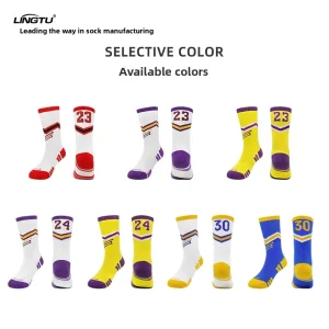 Autumn Winter Thin Children’s Basketball Socks Primary School Students Breathable Non-slip Sweat-Absorbing Moisture Sports Socks