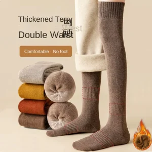 Autumn Winter Women’s Anti Bacterial Polyester Cotton Fleece Lined Thickened Leg Warmers Warm From Zhuji