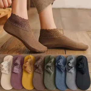 Autumn Winter Women’s Sexy Lace Breathable Ankle Sock Cute Fashion Socks for Women Ladies