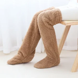 Autumn and Winter Ladies Floor Socks Stockings Knee Pads Warm Fuzzy Knee High High Socks for Women