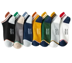 Available Color Leisure Ankle Men Socks Cotton Breathable Comfort Mesh Design Casual Low Cut Socks for Sports Daily Wear