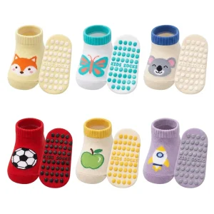 BIlu Custom Logo Kids Crew Socks Cartoon Animal Kids Crew Socks Cute Penguin & Panda Cotton Socks for Boys & Girls Ages 6-12