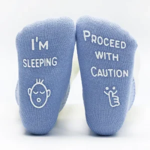 Baby Ankle Crew Children’s Cotton Socks Kids Grip Socks With Funny Words 0-12 Months