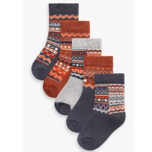 Baby Boy Girl Rich Terry Winter Crew Cotton Socks Colourful Pattern Full Cushion Socks