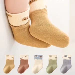 Baby Cartoon Cotton Socks Splicing Color Children’s Socks Spring Autumn Baby Girl Boy Socks