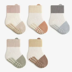 Baby Floor Socks Boneless Seam Indoor Non-Slip & Cold-Resistant for First Steps