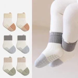Baby Floor Socks Boneless Seam Indoor Non-Slip Cold-Resistant for First Steps Unisex Toddler & Infants Gripper Socks