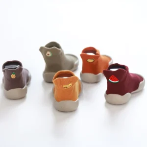 Baby Floor Socks Non-slip TPR Sole Fruit Pattern Toddler Shoes Breathable Casual Cotton Baby Boys Girls Shoes M083