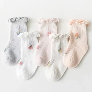 Baby Girl Super Cute Comfy Soft High Tube Mesh Cotton Baby Socks