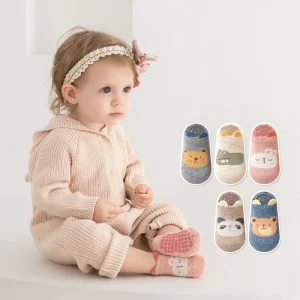 Baby Grip Shoe Socks Cute Animal Cartoon Pattern Knitted Casual Anti Slip High Quality Cotton Newborn Baby Walking Socks