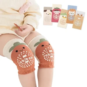 Baby Knee Elbow Protector Socks Set Cartoon Fruit Animal Design Knitted Anti fall Toddler Leg Protection Autumn