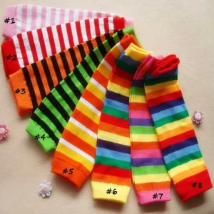 Baby Leg Warmers Boy’s Girls’ Legging Tights Rainbow Socks Infant Toddler Ruffle Arm Warmers Baby Legwarmers