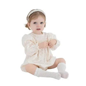 Baby Newborn Summer Thin Knitted Breathable Cotton Socks Elastic Top Mesh Solid Color Children’s Socks