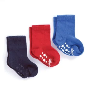 Baby Non Slip Socks Pack With Grips Organic Cotton Socks for Infants Little Girls Boys