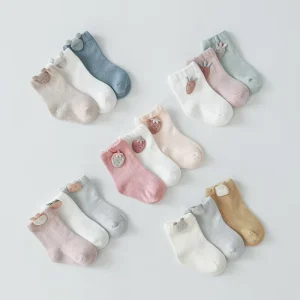 Baby Socks 0-3 Months High Quality 5 Pairs of Socks in One Package Cartoon Accessories Cotton Socks for Baby