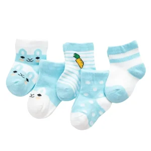 Baby Socks 0 3 Years Old Autumn Cotton Knitted Breathable Anti Slip 3D Cartoon Children’s Socks