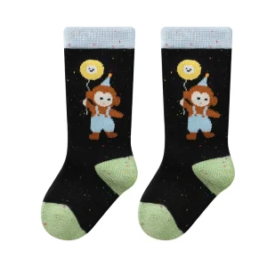 Baby Socks Autumn New A Class Cotton Seamless Infant Cartoon Animal Loose Toe Breathable Children’s Calf Socks